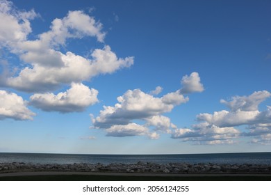 Cumulus Clouds Over Lake Michigan Milwaukee, WI.