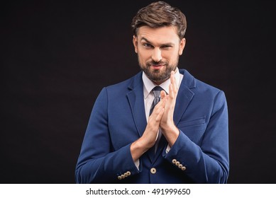 Cunning Businessman Preparing For Profitable Contract