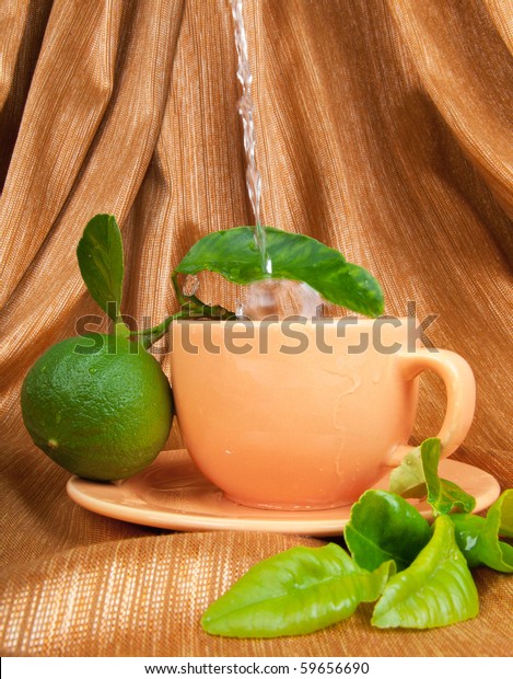 Cup Bergamot Tea Bergamot Orange Fruit Stock Photo Edit Now 59656690