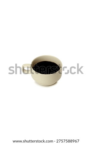 A Cup of Black Coffee clipping path on white isolated background