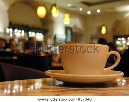 cup in cafe