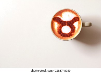 Cup Cappuccino Coffee Zodiac Sign Taurus Stock Photo 1289305729 ...