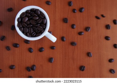 A cup of coffee in a café