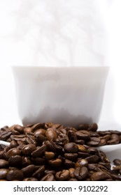 The cup of coffee and beans 8