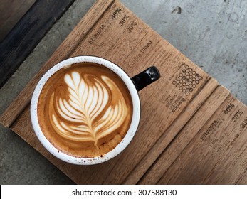 Cup of coffee with beautiful Latte art