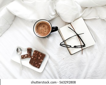 Cup Of Coffee In Bed