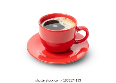 Cup of coffee isolated on white background