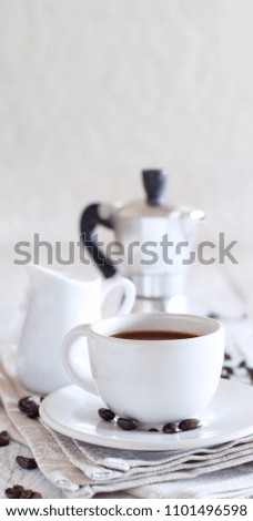 Cup of coffee with milk