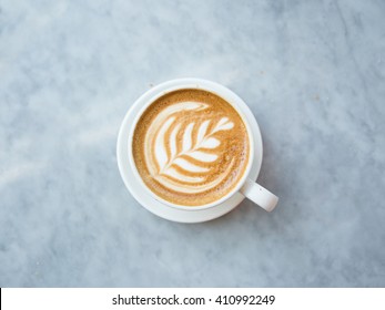 Cup of Coffee on Marble Table