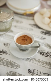 cup of coffee on a table