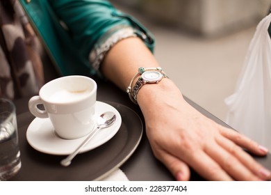 Cup of coffee on the table