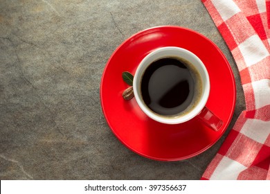cup of coffee on table