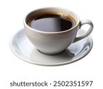 cup of coffee on white background