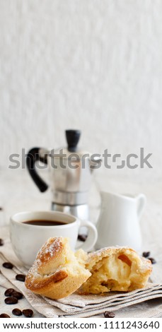 Similar – Image, Stock Photo Cup of coffee with milk