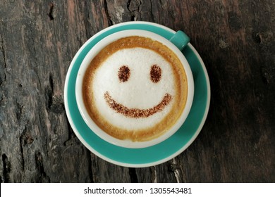 A Cup Of Coffee With Smile Image. 