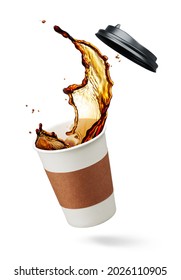 Cup Of Coffee Splashing Or Spilling