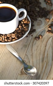 cup of coffee and spoon