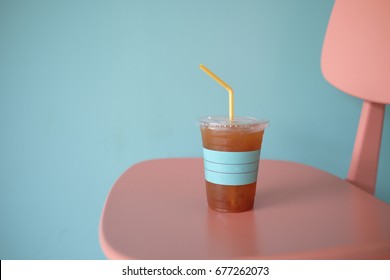 Download Cup Coffee Tea Yellow Straw On Backgrounds Textures Stock Image 677262073 PSD Mockup Templates