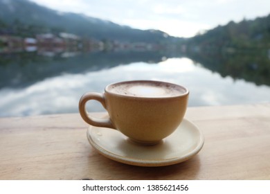 A Cup Of Coffee With A View Mountain Lake 