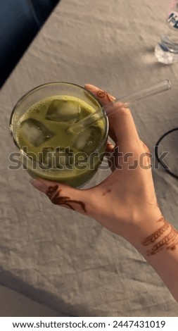 Cup of delicious iced matha