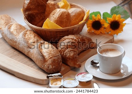 cup, fresh, breakfast, coffee, orange, meal, morning, food, drink, juice, butter, beverage, continental, bun, light, bakery, table, hotel, croissant, jam, tasty, healthy, brunch, traditional, deliciou