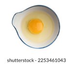 Cup of fresh eggs on a white background.Isolated image.