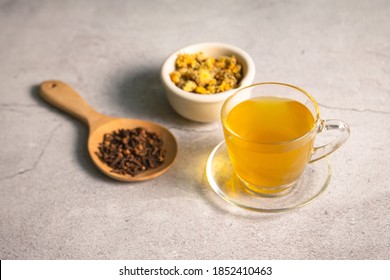 A Cup Of Herb Tea ,Chrysanthemum And Clove.