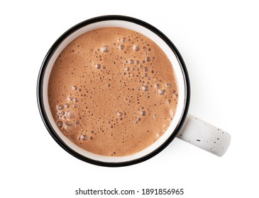 Cup Of Hot Chocolate Isolated On White Background