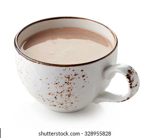 Cup Of Hot Cocoa Isolated On White Background
