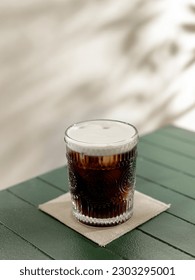 A cup of ice americano coffee