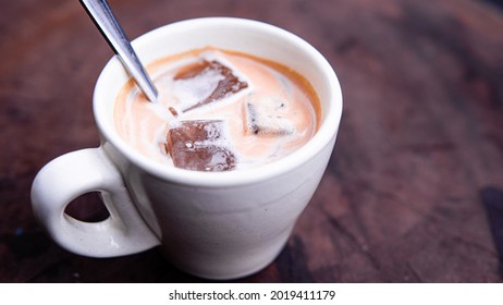 A Cup Of Ice-milk Coffee Make My Day Better.