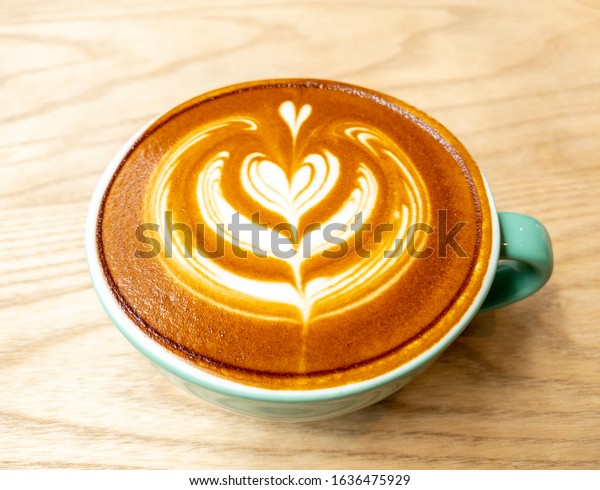 Cup Latte Coffee Latte Art Coffee Stock Photo Edit Now 1636475929