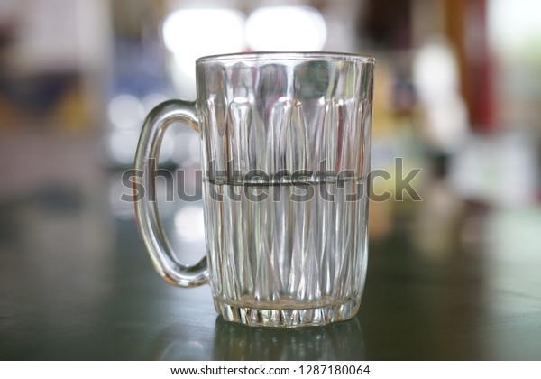 Cup Plain Water On Table Stock Photo Edit Now