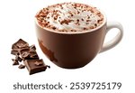 A Cup of Rich Hot Chocolate With Whipped Cream Topping