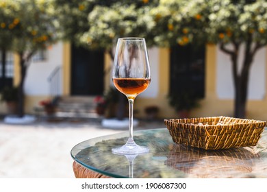 Cup Of Sherry Wine In Jerez