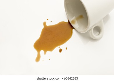 Cup With Spilled Coffee