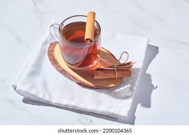 A Cup Of Tea, Cinnamon Tea, Cinnamon Drink With Cinnamon Stick