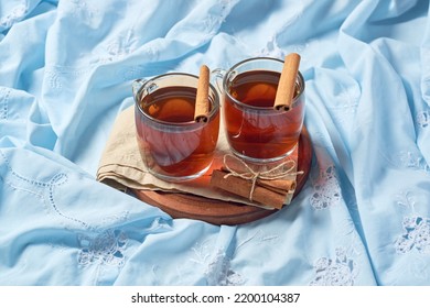 A Cup Of Tea, Cinnamon Tea, Cinnamon Drink With Cinnamon Stick