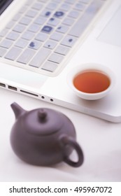 	A cup of tea with the computer	