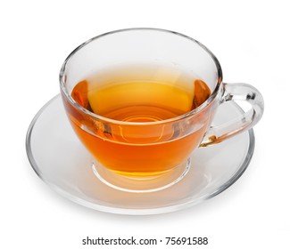 cup with tea isolated on a white background. - Shutterstock ID 75691588