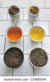 Cup Of Tea And Tea Leaf, Tea Tasting At Tea Factory