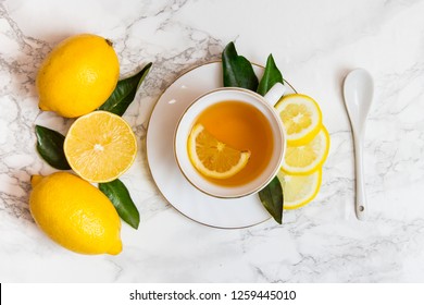 Cup of tea and lemon - Shutterstock ID 1259445010