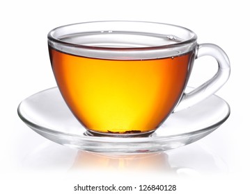 Cup of tea on a white background. Clipping path. - Shutterstock ID 126840128