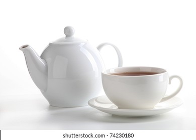 Cup Of Tea With Teapot