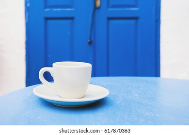 Cup Of Traditional Greek Coffee On A Table