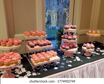 Cupcake Buffet Table At Father Daughter Dance