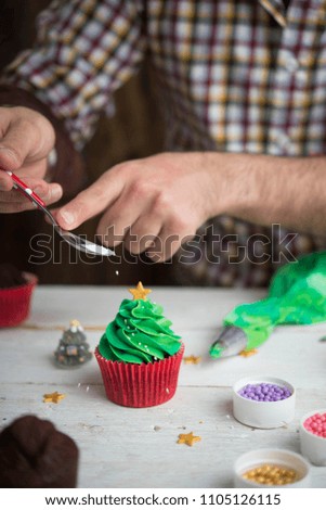 Similar – Image, Stock Photo cupcake christmas tree