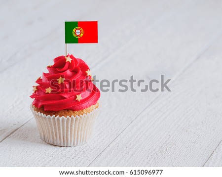 Cupcake with flag