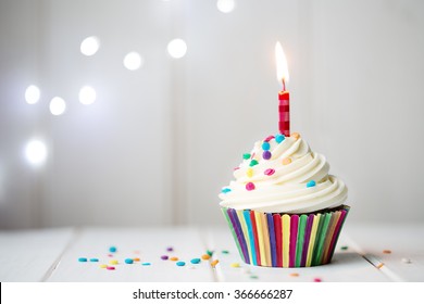 Cupcake With A Single Candle