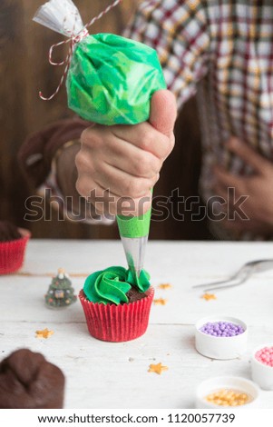 Similar – Image, Stock Photo cupcake christmas tree